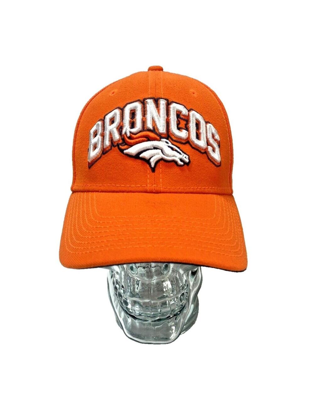 NFL Denver Broncos New Era Hat Orange Spell Out Logo Cap Adult Woman, Guc As Is